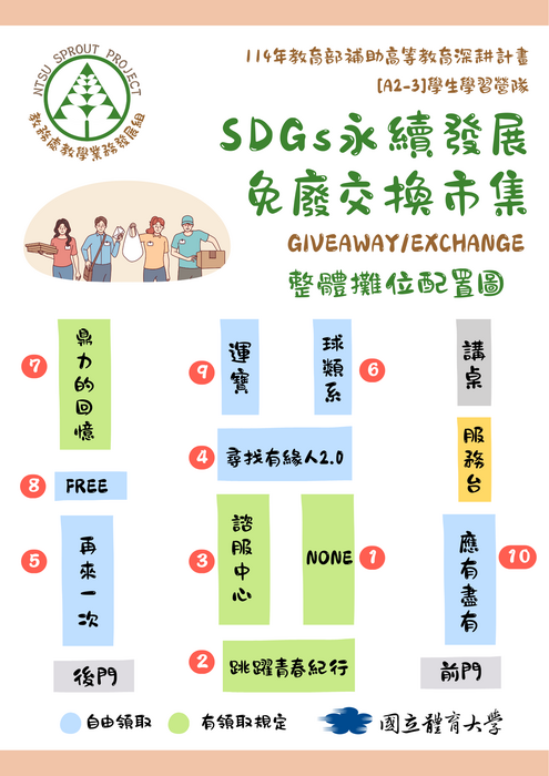 【歡迎蒞臨選物】SDGs永續發展免廢交換市集(5/23)圖片